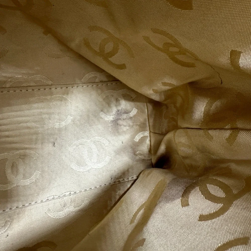 CHANEL Cream Tote Bag